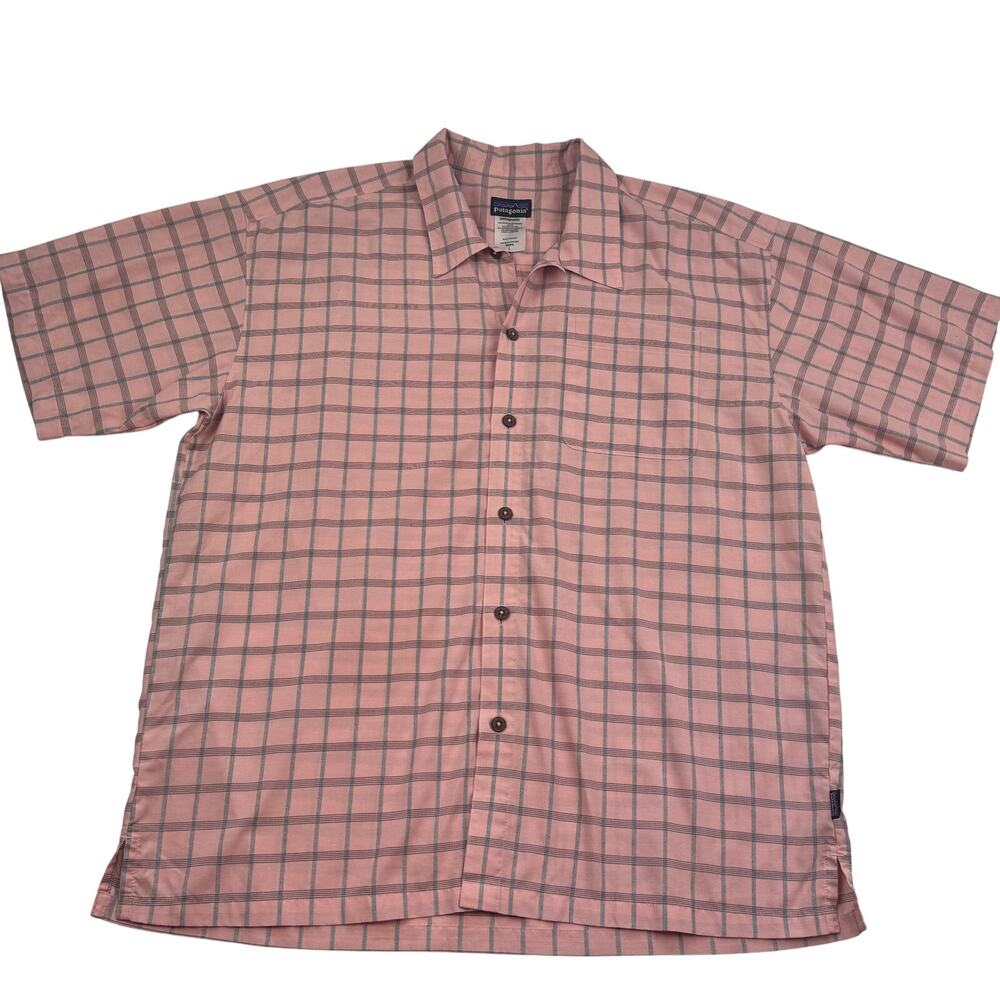 Patagonia Lightweight Plaid Short Sleeve Button Down Shirt Men's Size Large